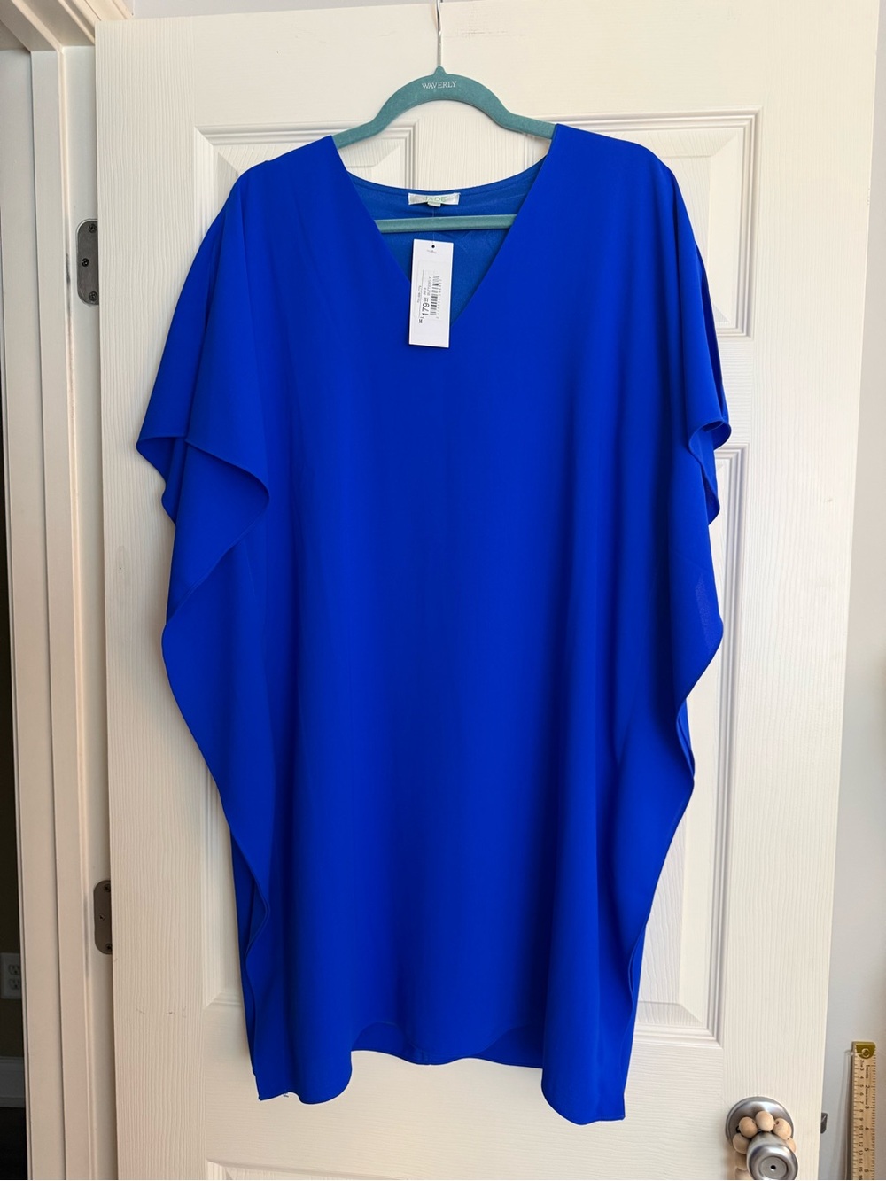 JADE Flowing V-Neck Butterfly Midi Dress in Cobalt Blue NWT